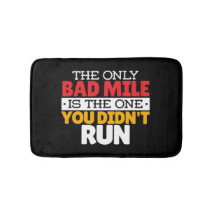 Tapis De Bain Coureur - Citation drôle de mauvais mile à la cour
