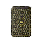 Tapis De Bain Couronne de guirlande de laurier de noir d'or de (Devant (Vertical))