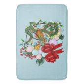 Tapis De Bain Couronne de Noël du dragon chinois (devant Vertical)