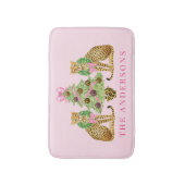Tapis De Bain Couronne de Noël Léopard (Devant (Vertical))