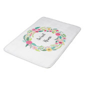 Tapis De Bain Couronne florale colorée (Angle)