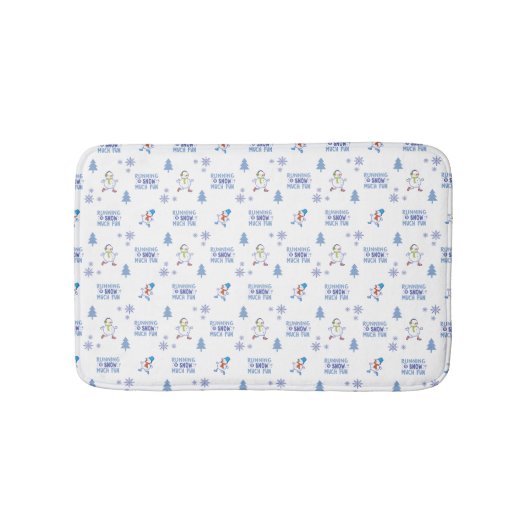 Tapis De Bain Courses hivernales - Arbre de Noël de Snowman (Devant)