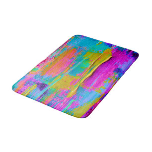 Tapis De Bain Couteau de palette Abstrait Peinture de chaume de