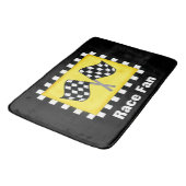 Tapis De Bain Coutume Checkered blanche noire de emballage de (Angle)