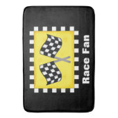 Tapis De Bain Coutume Checkered blanche noire de emballage de (devant Vertical)