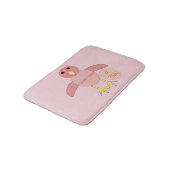 Tapis De Bain Coutume Rose Anniversaire Fille Chick Bain Mat (Angle)