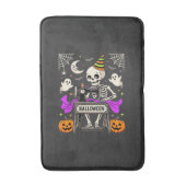 Tapis De Bain Couture de squelette d'Halloween Fantôme Citrouill (Devant (Vertical))