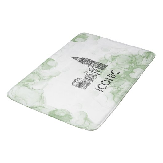 Tapis De Bain Couverture d'aquarelle Londres Tone (Angle)
