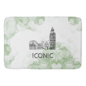 Tapis De Bain Couverture d'aquarelle Londres Tone (Devant)