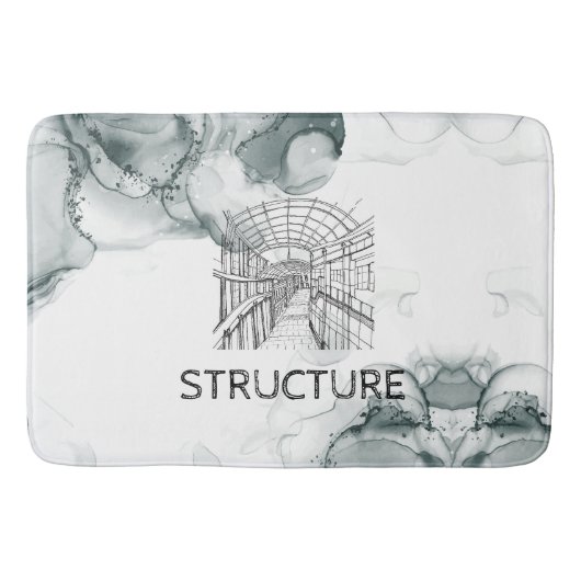 Tapis De Bain Couverture d'aquarelle teinte Leeds (Devant)