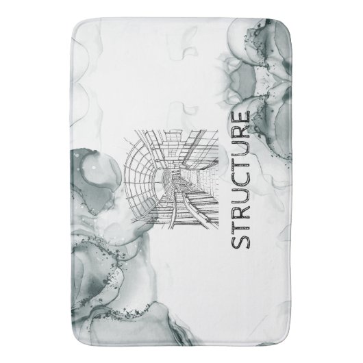 Tapis De Bain Couverture d'aquarelle teinte Leeds (devant Vertical)