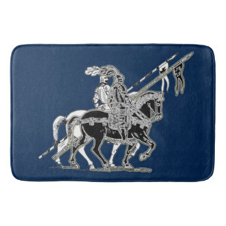 Tapis De Bain Couverture de bain de deux chevaliers à cheval