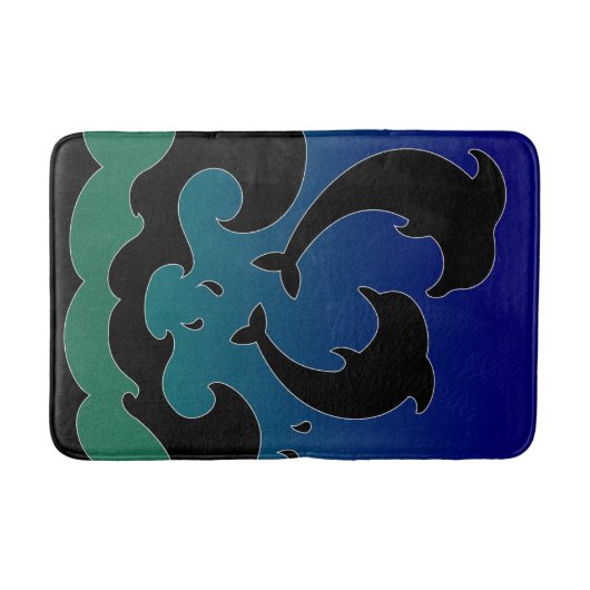 Tapis De Bain Couverture de Bath de jeu de dauphin (Devant)