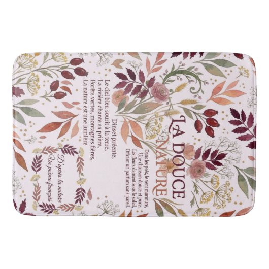 Tapis De Bain Couverture Sherpa La Douce Nature (Devant)