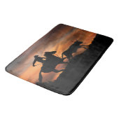 Tapis De Bain Cowboy Roping a Steer Bathmat (Angle)