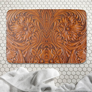 Tapis De Bain Cowboy Rustique pays occidental à outils en cuir i
