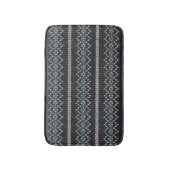 Tapis De Bain Cozy Knitted Pattern Black and Gray  (Devant (Vertical))
