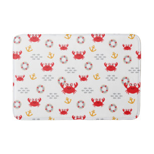 Tapis De Bain Crabe avec bouée de sauvetage