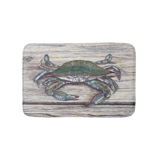 Tapis De Bain Crabe bleu à quai (Devant)