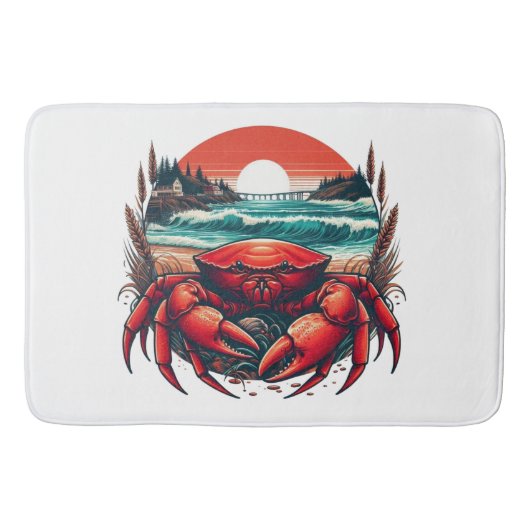 Tapis De Bain crabe côtier/marin du Maine (Devant)