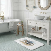 Tapis De Bain Crabe de plage aquarelle