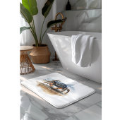 Tapis De Bain Crabe de plage aquarelle