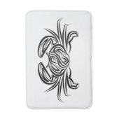 Tapis De Bain Crabe tribal noir et blanc (Devant (Vertical))