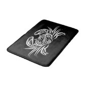 Tapis De Bain Crabe tribal noir et blanc (Angle)