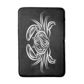 Tapis De Bain Crabe tribal noir et blanc (Devant (Vertical))
