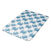 Tapis De Bain Crabes Bleus Classique Motif côtier (Angle)