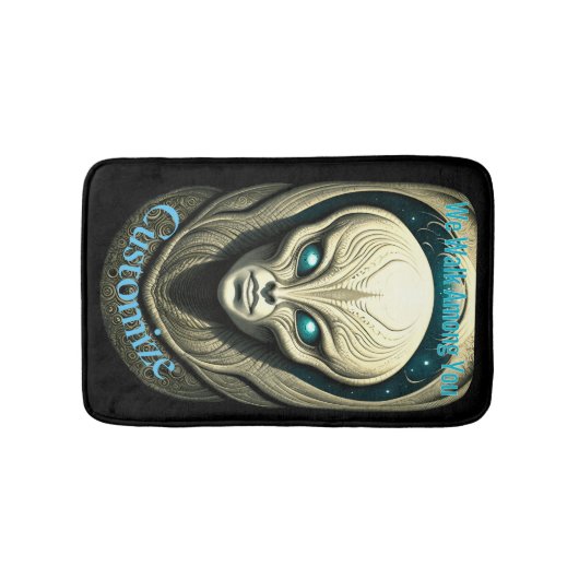 Tapis De Bain Crâne Alien Tête Thunder_Cove (Devant)
