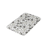 Tapis De Bain Crâne animal gothique avec fleurs Motif (Angle)