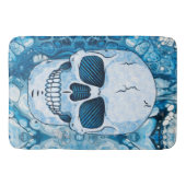 Tapis De Bain Crâne bleu cool (Devant)