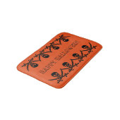Tapis De Bain Crâne d'Halloween customisé personnalisé (Angle)