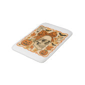 Tapis De Bain Crâne effrayant Halloween (Angle)