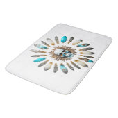 Tapis De Bain Crâne et plumes 01 (Angle)