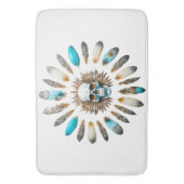 Tapis De Bain Crâne et plumes 01 (devant Vertical)