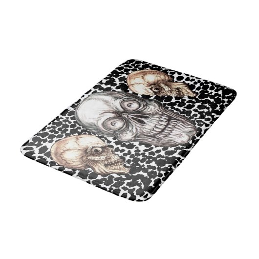 TAPIS DE BAIN CRÂNE FOU (Angle)