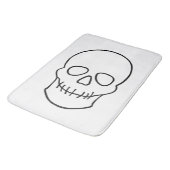 Tapis De Bain Crâne - noir et blanc (Angle)