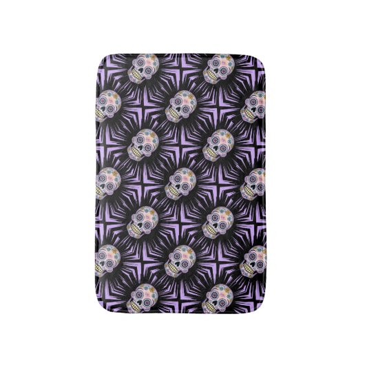 Tapis De Bain Crâne pourpre de sucre (Devant (Vertical))