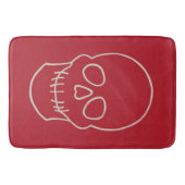 Tapis De Bain Crâne - rouge sang et blanc os (Devant)