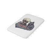 Tapis De Bain Crâne vs Chat � Drôle de bataille d'échecs (Angle)