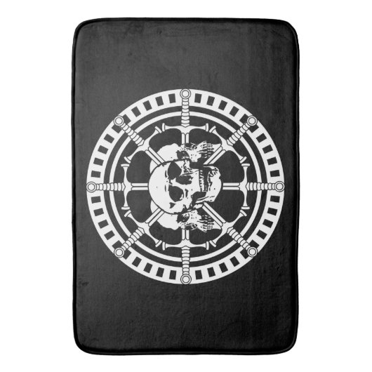 Tapis De Bain Crânes avec épées (devant Vertical)