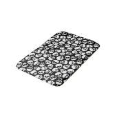 Tapis De Bain Crânes dans le motif noir d'arrière - plan (Angle)