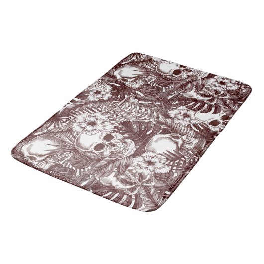 Tapis De Bain Crânes de jungle Mat de bain (Angle)