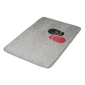 Tapis De Bain Crânes - Gris fantôme et Blanc osseux (Angle)