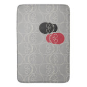 Tapis De Bain Crânes - Gris fantôme et Blanc osseux (devant Vertical)