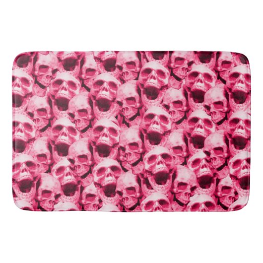 Tapis De Bain Crânes roses chaudes (Devant)