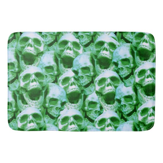 Tapis De Bain Crânes verts (Devant)