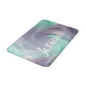 Tapis De Bain Cravate-teinture violet vert peint Aquarelle dans  (Angle)